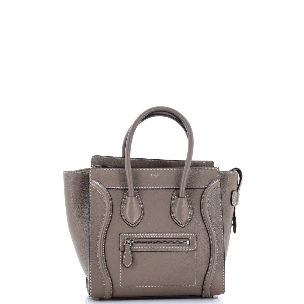 Celine Luggage Bag Grainy Leather Micro #242674C16B - Picture 2 of 7